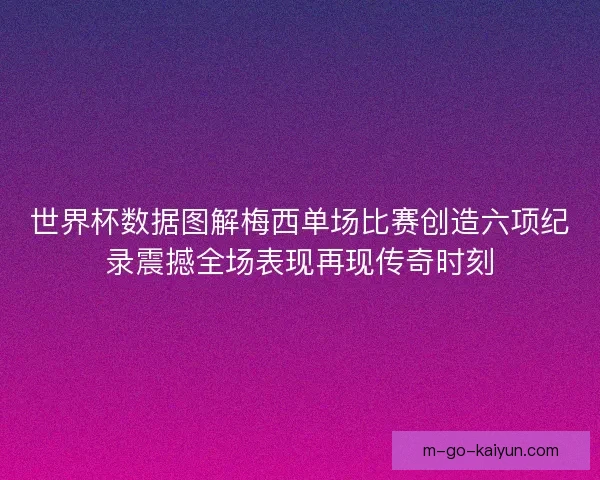 世界杯数据图解梅西单场比赛创造六项纪录震撼全场表现再现传奇时刻